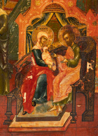 A FINE ICON SHOWING THE NATIVITY OF THE MOTHER OF GOD - Foto 6