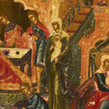 A FINE ICON SHOWING THE NATIVITY OF THE MOTHER OF GOD - Foto 7