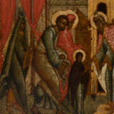 A VERY FINE ICON SHOWING THE ENTRY OF THE MOTHER OF GOD INTO THE TEMPLE - Foto 3
