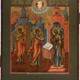 A VERY FINE ICON SHOWING THE ANNUNCIATION OF THE MOTHER OF GOD - фото 1