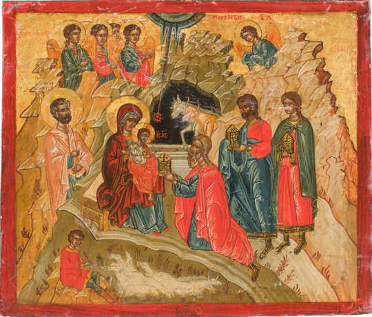 AN ICON SHOWING THE ADORATION OF THE MAGI - фото 1