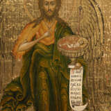 A VERY FINE ICON SHOWING ST. JOHN THE FORERUNNER AS ANGEL OF THE DESERT - photo 4