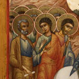 A VERY LARGE AND VERY FINE ICON SHOWING THE ENTRY INTO JERUSALEM - photo 5