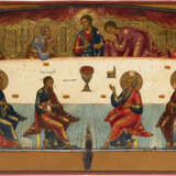 A VERY LARGE ICON SHOWING THE LAST SUPPER FROM A CHURCH ICONOSTASIS - photo 1