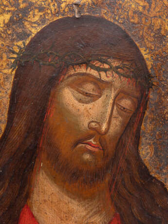 A LARGE AND FINE ICON SHOWING CHRIST CROWNED WITH THORNS (ECCE HOMO) - фото 2