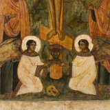 A MONUMENTAL ICON SHOWING THE CRUCIFIXION OF CHRIST FROM A CHURCH ICONOSTASIS - photo 2