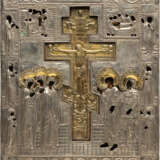 A LARGE STAUROTHEK ICON SHOWING THE CRUCIFIXION OF CHRIST WITH OKLAD - photo 2