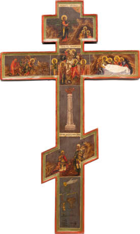 A CRUCIFIX SHOWING THE CRUCIFIXION, CHRIST CARRYING THE CROSS, THE DEPOSITION FROM THE CROSS AND THE ENTOMBMENT - photo 1