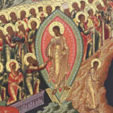 A VERY FINE AND LARGE ICON SHOWING THE DESCENT INTO HELL AND THE RESURRECTION OF CHRIST - photo 2