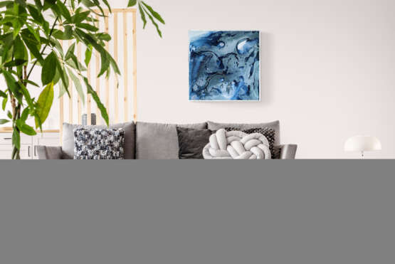 Design Painting “Blue intonation”, акрил на пластике, Acrylic, Abstractionism, Russia, 2021 - photo 1