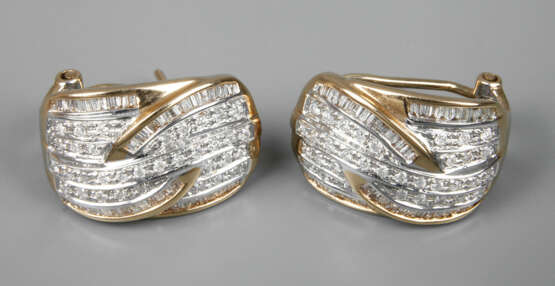 Paar Ohrringe mit Diamanten - Foto 1