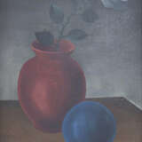 Stilleben mit Vase, Kugel und Rose - photo 1
