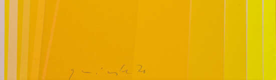 Streifenkomposition in Gelb, Orange und Violett - фото 3
