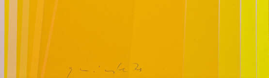 Streifenkomposition in Gelb, Orange und Violett - photo 3