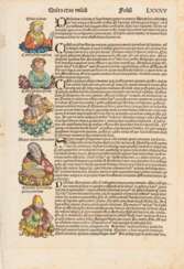 SCHEDEL, Hartmann (1440 Nuremberg - 1493 Nuremberg). Original sheet from Schedel's world chronicle.