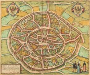 BRAUN, GEORG / HOGENBERG, FRANS. Plan of Aachen.