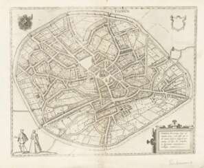 BRAUN, GEORG / HOGENBERG, FRANS. Plan of the Belgian city of Tienen.