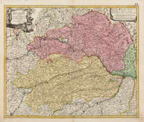 HOMANN, Johann Baptist (1664 Oberkammlach - 1724 Nuremberg). Map of Bavaria.