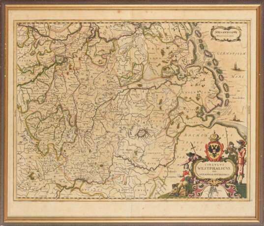 BLAEU, Willem Janszoon (1571 Alkmaar - 1638 Amsterdam). Landkarte von Niedersachsen und Nordrhein-We - Foto 1