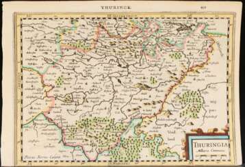 KERRE, Pieter van der (1570 Gent - 1630 Gent). Landkarte von Thüringen.