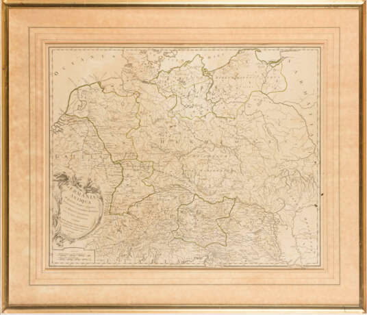 VAUGONDY, Didier Robert de (1723 Paris - 1786?). Landkarte des Deutschen Reiches. - Foto 1