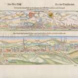 MÜNSTER, Sebastian (1488 Ingelheim - 1552 Basel). 2 Ansichten von Erfurt und Fulda auf 1 Blatt. - Foto 1