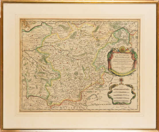 SANSON, Nicolas (1600 Abbeville - 1667 Paris). Landkarte des Herzogtums Westfalen. - photo 1
