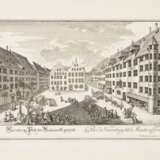 DELSENBACH, Johann Adam (1687 Nürnberg - 1756 Nürnberg). "Nürnberg: Platz der Heumarckt genannt". - Foto 1