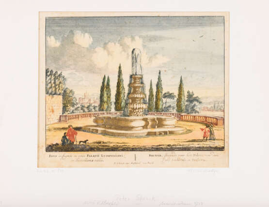 SCHEN(C)K, Peter (der Ältere) (1660 Elberfeld - 1711 Leipzig). Springbrunnen vor dem Palais Ludovisi - Foto 1