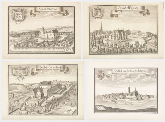 WENING, Michael (1645 Nürnberg - 1718 München). 4 Schlossansichten. - photo 1
