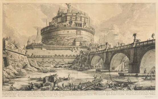 PIRANESI, Giovanni Battista (1720 Venedig - 1778 Rom). Blick auf die Engelsburg. - photo 1