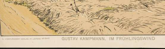KAMPMANN, Gustav (1859 Boppard - 1917 Bad Godesberg). "Im Frühlingswind". - photo 2