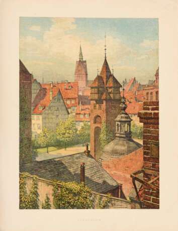 JORDAN, Ernst (1858 Hannover - 1924 Barsinghausen). 2 Werke: "Stadtturm" und "Herrenhausen Hannover" - Foto 2