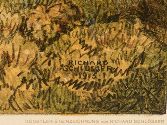 SCHLÖSSER, Richard (1879 Hannover -1962 Hannover). 2 Werke: "Maschblick" und "Marktplatz Hannover". - photo 4