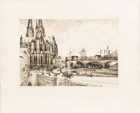PRÖTT, Paul (1880 Köln - 1945 Köln). Großes Konvolut mit Stadtansichten. - photo 3