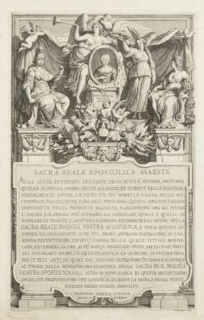 MORGHEN, Filippo (1730 - ca. 1807). Widmungsplatte an Maria Theresia von Österreich. - photo 1