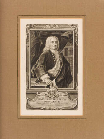 HAID, Johann Jacob (1704 Göppingen - 1767 Augsburg). Porträt des Dichters Barthold Heinrich Brockes. - Foto 1