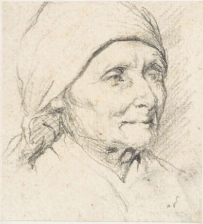 ENDE, Hans am (1864 Trier - 1918 Stettin). Porträt einer älteren Dame. - Foto 1