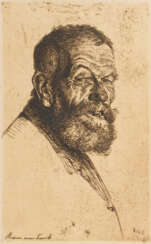 ENDE, Hans am (1864 Trier - 1918 Stettin). Selbstporträt? .