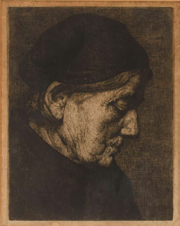 DILLEN, Peter Martinus (1890 Mierlo-Hout - 1985 Rosenheim). Porträt einer alten Dame. - photo 1
