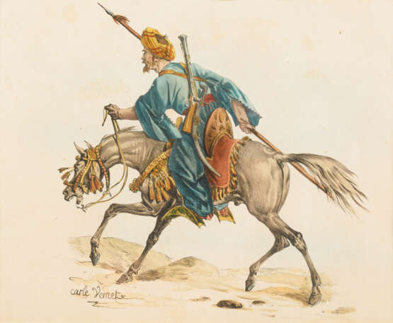 VERNET, Antoine Charles Horace (1758 Bordeaux - 1836 Paris). 2 Werke mit orientalischen Kriegern zu - Foto 2