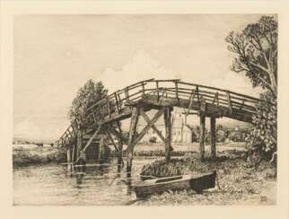 VOGELER, Heinrich (1872 Bremen - 1942 Kolchos). Alte Holzbrücke.