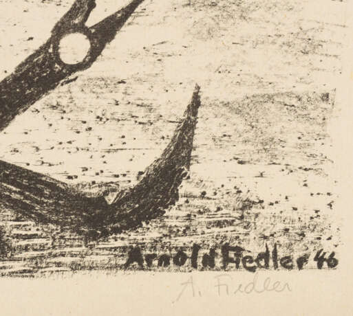 FIEDLER, Arnold (1900 Hamburg - 1985 Hamburg). Vogel Phönix. - Foto 2