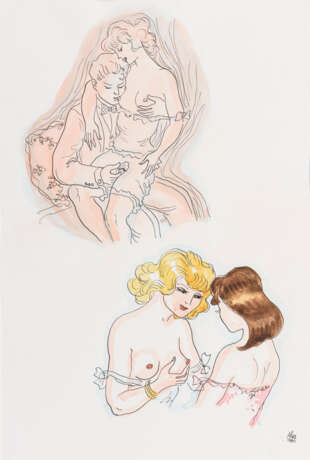 SZÉKELY, Alexander (1901 Budapest - 1968?). 2 erotische Zeichnungen. - Foto 3