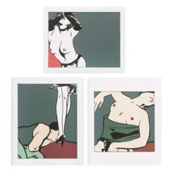 3 Pop-Art-Werke mit erotischen Szenen.