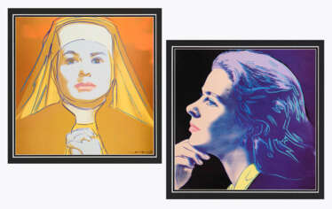WARHOL, Andy (1928 Pittsburgh - 1987 New York City). 2 Werke: "Portraits of Ingrid Bergman".
