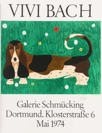 BACH, Vivi (1939 Kopenhagen - 2013 Santa Eularia). "Hans Otto von Bonlanden" + Ausstellungsplakat. - фото 2