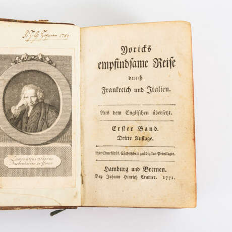 STERNE, Laurentius. "Yoricks empfindsame Reise durch Frankreich und Italien" - 4 Bände in einem Buch - photo 1