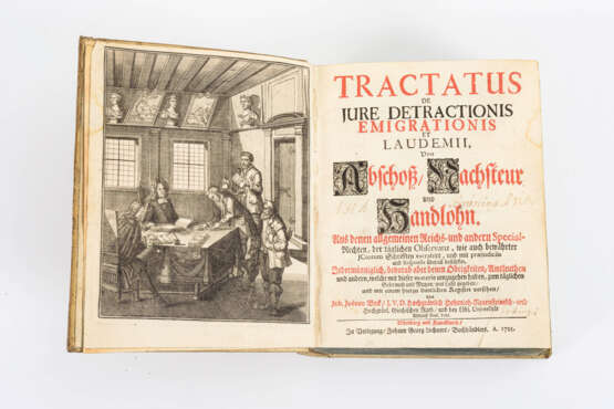 BECK, Joh. Jodoco. "Tractatus de jure detractionis emigrationis et laudemii" - 2 Teile in einem Band - Foto 1