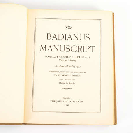 EMMART, Emily Walcott. "The Badianus Manuscript - Codex Barberini, Latin 241" . - Foto 1